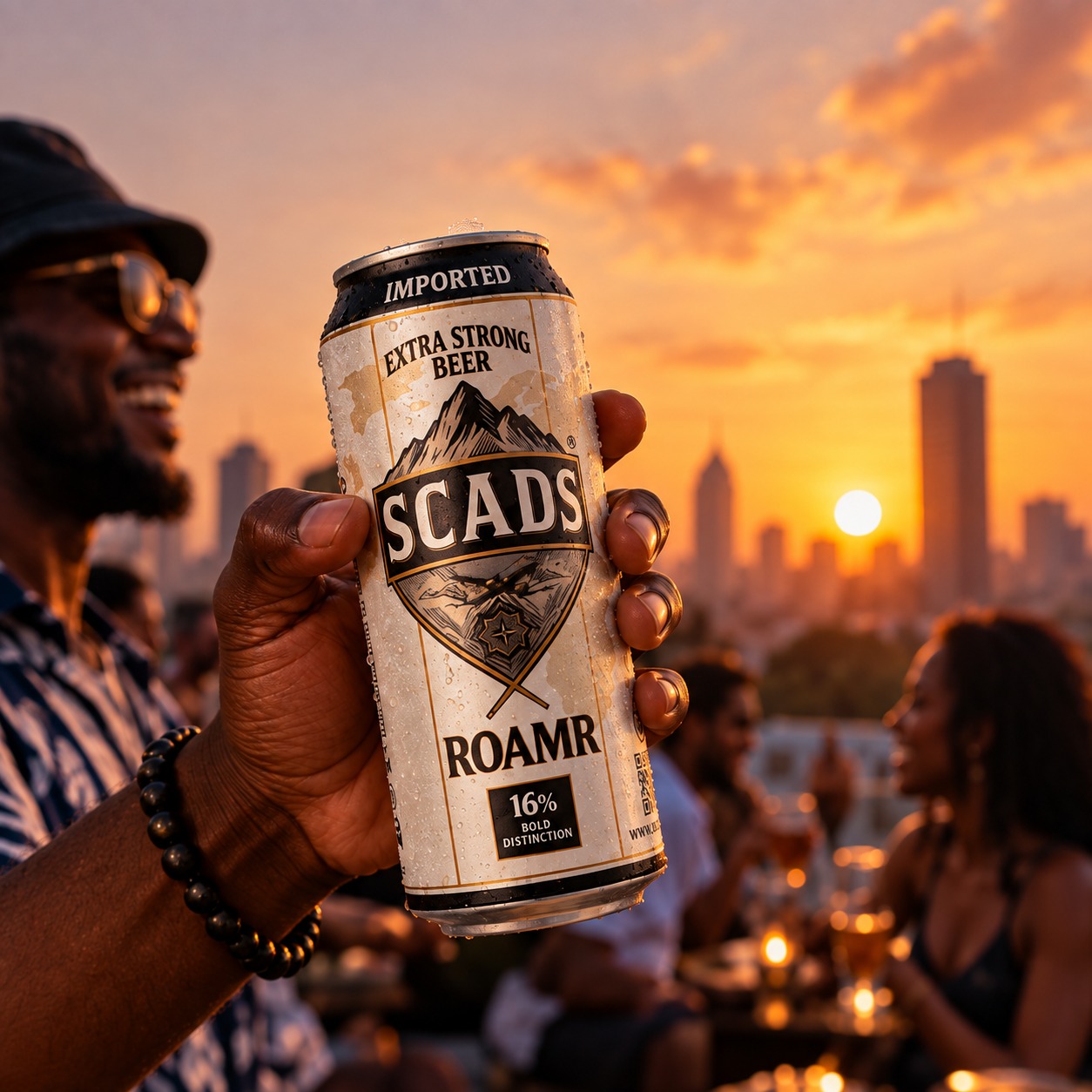 SCADS at a rooftop gathering at sunset